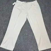 NEW Dockers Pants Mens 40x32 Beige Cotton Blend Pleated Relaxed No Wrinkles