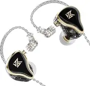 IEM Earbuds,KZ ZAS High Performance in-Ear Earphones (Detachable,Balanced Armature Drivers Dynamic Drivers 7BA+1DD Hybrid Earphones, Noise Isolating, High Accuracy) (Without Mic, Black)
