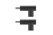 2x Goobay Male USB-C to Female USB Type C Adapter 90-Degree Plug For PC Black