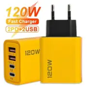 Total 120W Fast Charger Type C Quick Charge 3.0 USB Charger Adapter For iPhone S
