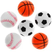 6pcs Sports Ball Shaped Toys Squeezing Toy Party Favor Stretchy Ball Toys
