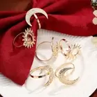 Moon Napkin clasp Alloy Napkin Holder Buckles Table Decoration