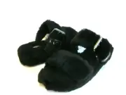 UGG FUZZ YEAH WOMEN SLIPPER BLACK US 6 /UK 4 /EU 37 /JP 23