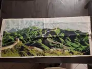 Orignal 1970s GREAT WALL OF CHINA Silk Weaving (See Discription For Translation)