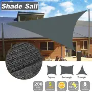 AU Extra Heavy Duty Shade Sail Shade Cloth Gray Sun Triangle Square Rectangle