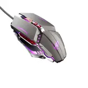 T9 Professional Wired Gaming Mouse 8 Button Optical USB Computer Mouse Silent Mouse - Gray