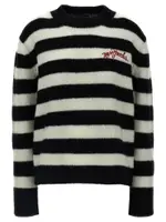 [Marc Jacobs] Marc Jacobs-Striped Sweater Maglioni Bianco/Nero-Donna XS White/Black
