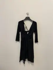 plunge halterneck minidress FR40 Black