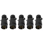 Elinz Trailer Plug 7 PIN Large Round Plastic Connector Adaptor Socket Car Caravan Boat 5x