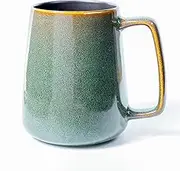 24 oz Ceramic Coffee Mug Large Milk Coffee Mug Tea Cup for Cocoa Cappuccino Latte Cereal Dishwasher Safe Microwave Safe (Green)