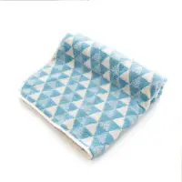 在飛比找momo購物網優惠-【HARTWELL】日本今治-三角毛巾毯-藍(70*100)