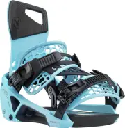 25 Nidecker Supermatic Snowboard Bindings Medium (5-8) Cyan Blue Unisex