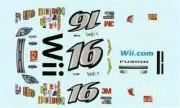 Winscals #16 Wii 2007-Greg Biffle Nascar 1/24 decal