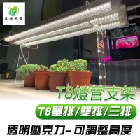 在飛比找momo購物網優惠-【JIUNPEY 君沛】透明壓克力植物燈管架(T8專用 燈架