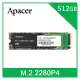 Apacer 宇瞻 AS2280P4 M.2 PCIe 512GB Gen3x4 固態硬碟