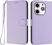 Cover Compatible with Tecno Spark 10 Pro Magic Magenta 4G,Compatible with Tecno Spark 10 Pro Magic Magenta 4G [PU+TPU] Card Slot Wallet Lanyard Phone Case Red