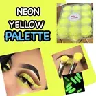 Bright Neon Matte YELLOW Eyeshadow Shadow Pigment Palette Nail Art Powder