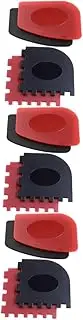 3sets Grill Pan Scraper Ergonomic BBQ Cleaning Tool for Cast and Griddle Pans Compact and Easy to Use Grate Cleaner for Outdoor and Kitchen Use 4pcs*3