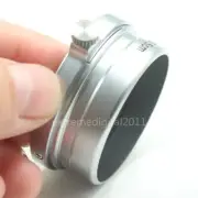 Metal Round Silver Hood for Leica Leitz M39 Elmar 3.5cm 35mm f/3.5 1:3.5 Lens