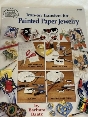 Iron-On Transfers for Painted Paper Jewelry- Transfer,paint,glaze &instructions