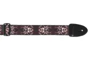 Guitar Strap Brown Tribal Design XTR 2 Inch Poly Material, Leather Ends