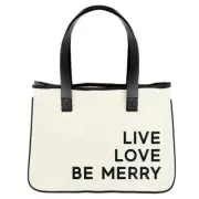 Live Love Merry Mini Holiday Canvas Tote Size 11in W x 9.5in H x 6in D Pack of 2
