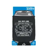 November Scorpio Birthday All Men Are Created Equal - Funny Novelty Stubby Holder With Base
