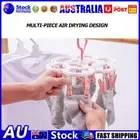 16 Clips Folding Clothes Hanger Sock Dryer Windproof Socks Underwear Drying Rack