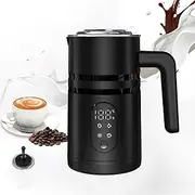 4-in-1 Electric Milk frother and Steamer, 350ML Milk Warmer and Heater with Auto Shut-Off, Hot and Cold Milk Foam, Hot Milk, Chocolate Milk, Coffee frother, for Macchiato, Latte, Cappuccino