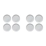 8pc Ecology Tableware Stoneware w/Reactive Graze Solis Side Plate 22cm Milk