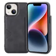 Soka Hanman Card Leather Case (Suits iPhone 15 Plus) - Black