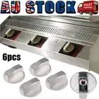Gas Stove Knobs Cooker Oven Cooktop Metal Switch Control 6x Alloy Home Kitchen