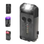 Bikight V30 1000LM EDC LED Keychain Flashlight Power Bank UV Magnetic Beep Clip USB-C Rechargeable Camping Fishing Emerg