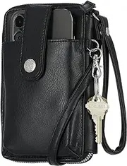 [Mundi] Jacqui Vegan Leather RFID Womens Crossbody Cell Phone Purse Holder Wallet