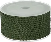 HARFINGTON Nylon Beading Thread Cord 3mm Extra-Strong Braided Nylon String for Necklace Bracelets Jewelry Making Crafting 10M/33 Feet, Dark Olive Green