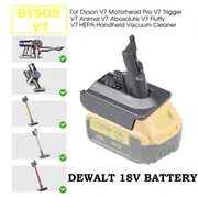 Dyson V7 Vacuum Battery Adapter For Dewalt 18V Li-Ion Battery