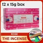 12 X 15g FRESH SATYA SAI BABA - ROSE INCENSE STICKS NAG CHAMPA