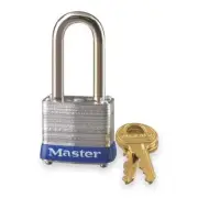 Master Lock 7Kalf Padlock, Keyed Alike, Long Shackle, Rectangular Steel Body