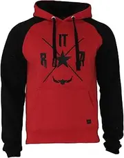 [ROCK-IT Apparel] Men's Raglan Two Tone Hooded Sweater Urban Streetstyle Hoodie with Hood Sizes S-5XL Hoody without Zip Hoodie with Fleece Inside