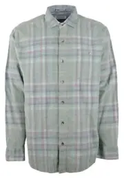 Tommy Bahama Men's Big Tall Coastline Corduroy Verde Plaid Shirt 3XLT