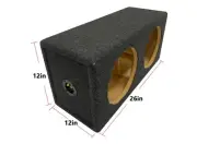 Car Audio Dual 12" Vented Subwoofer Stereo Sub Box Speaker-Reinforced