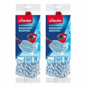 Vileda SuperMocio Microfibre and Cotton Mop Refill, Pack of 2