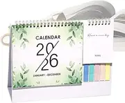 Desk Calendar 2026 - Monthly Calendar 2026 Planner | 12 Month Monthly Desk Planner with Large Squared Blocks for Task List for Home, School, Apartment