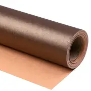 Chocolate Brown Matte Wrapping Paper - Solid Color Pearly - luster Paper Perf...