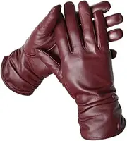 [Generic] Leather GlovesWarm Plus Velvet Touch Screen Leather Gloves