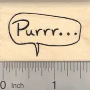 Cat Speech Rubber Stamp, Purr D24205 WM