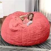 Bean Bag Chair Cover, Oversized Lazy Bean Bag Couch Washable Fluffy Sofa Bed Seat Cover for Dorm Family Room (No Filler) (Color : I, Size : 5ft)
