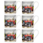 6x Ashdene Tractors Then/Now Massey Ferguson Fine Bone China Beverage Mug