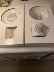Wedgwood The Original Peter Rabbit Feeding Set Plate, Bowl, Cup (NEW)