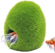 Aquarium Hideaway Rock - Breeding Cave | Aquarium Moss Cave Hide | Realistic Spacious Removable Multi-Functional Caves for Habitat Freshwater Resting Breeding Corner Hiding Saltwater Betta Shrimp